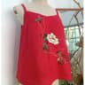 Áo hai dây linen thêu hoa thủ công