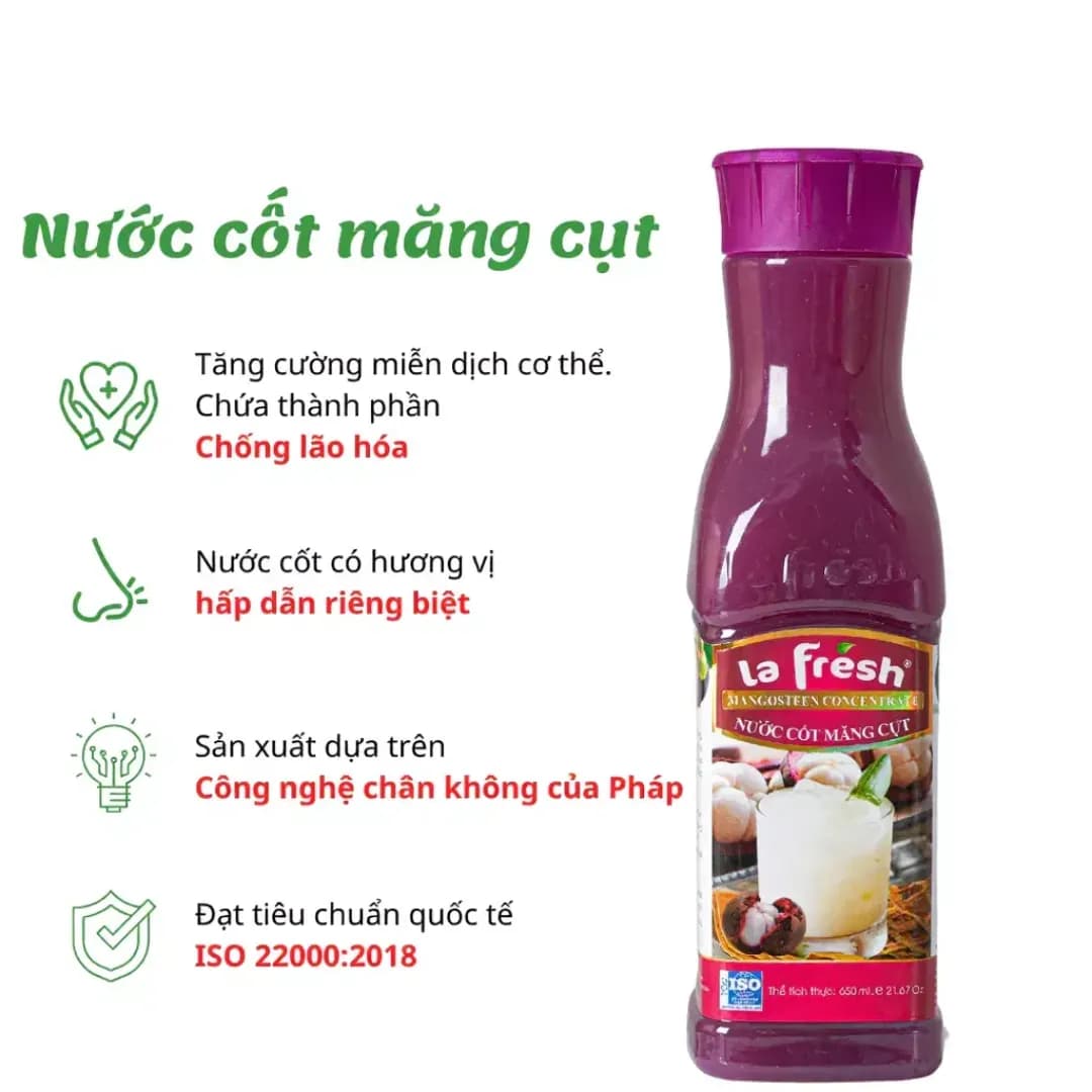 Nước cốt Măng cụt 650ml - Thùng 12 Chai