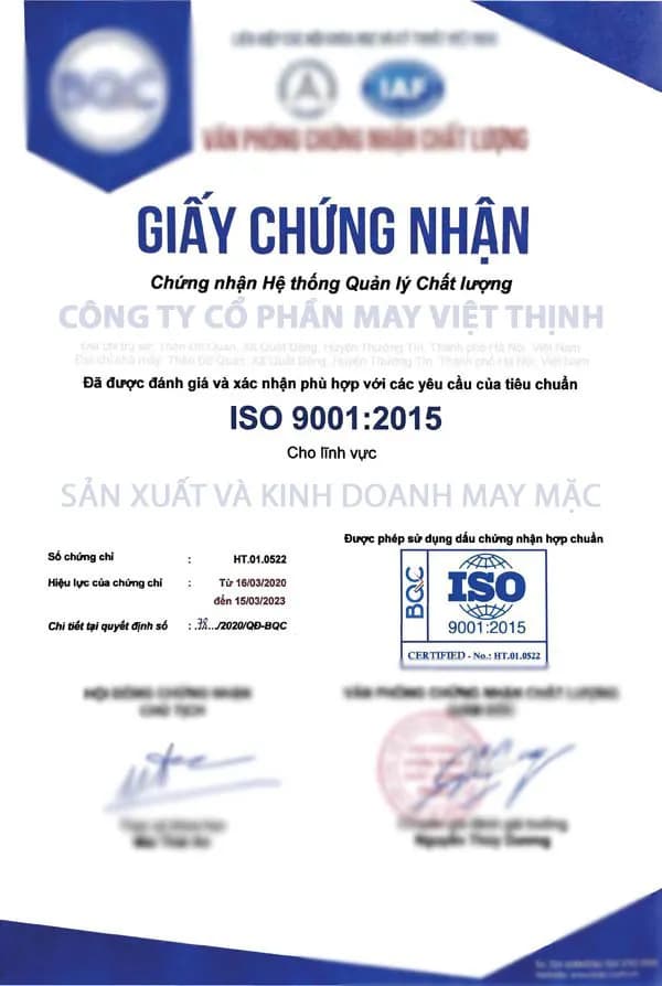 Chứng nhận Hệ thống Quản lý Chất lượng