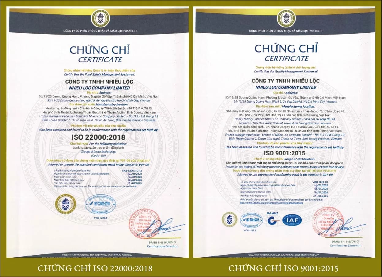 ISO 22000:2018 - ISO 9001:2015