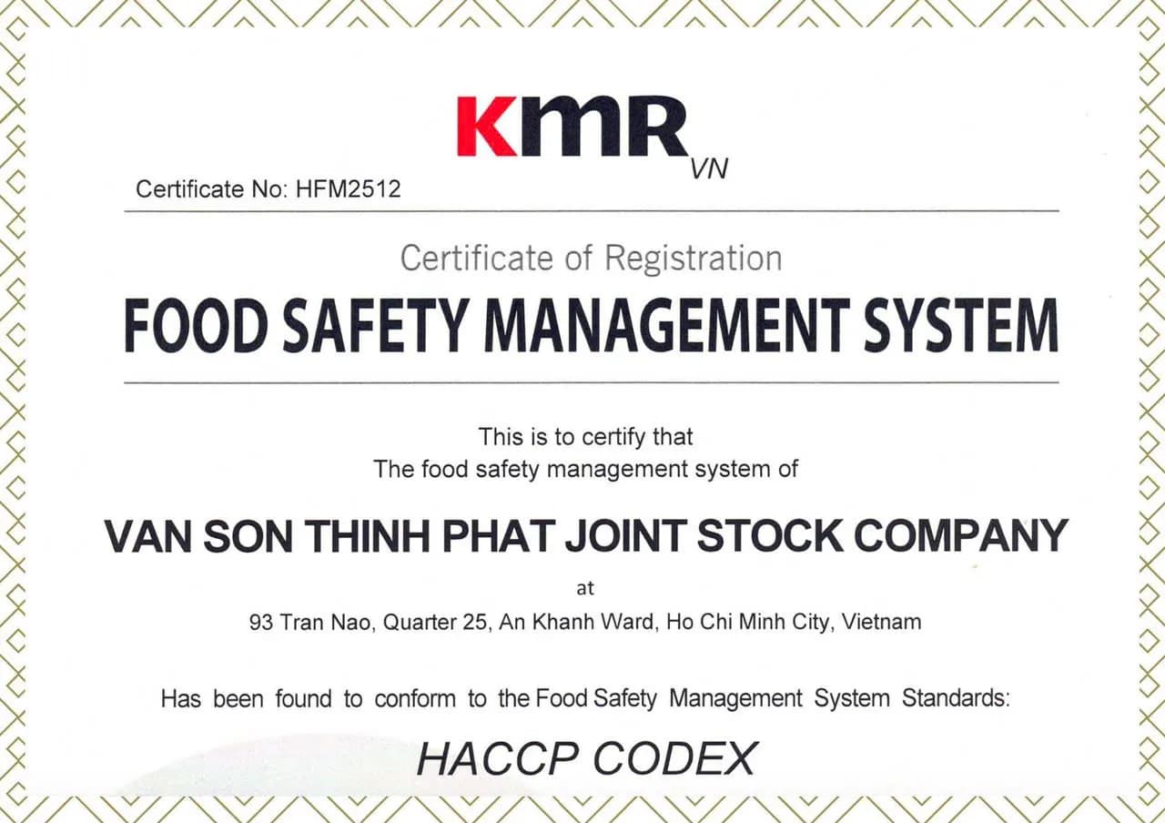 Chứng nhận Hệ thống quản lý an toàn thực phẩm