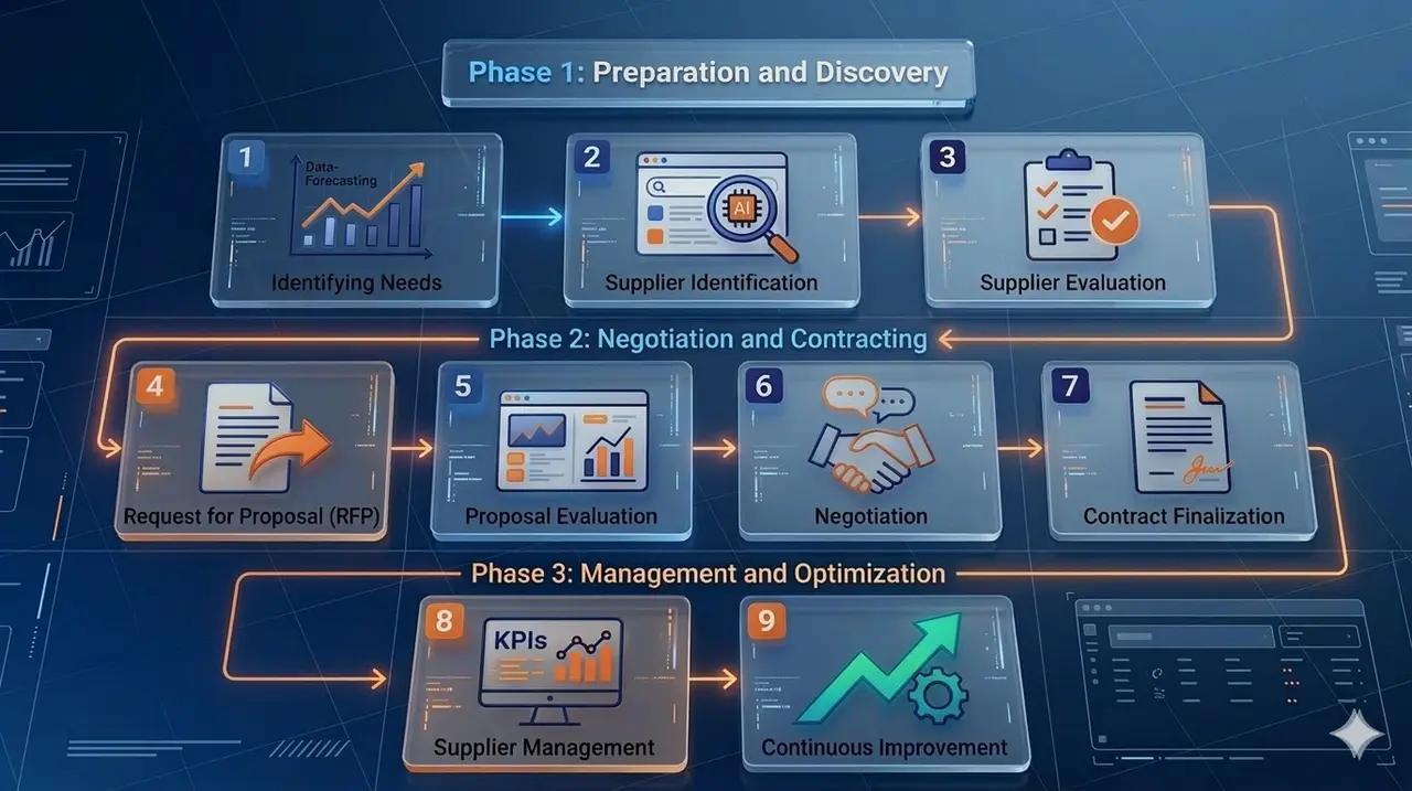 The 9-Step B2B Sourcing Process Lifecycle